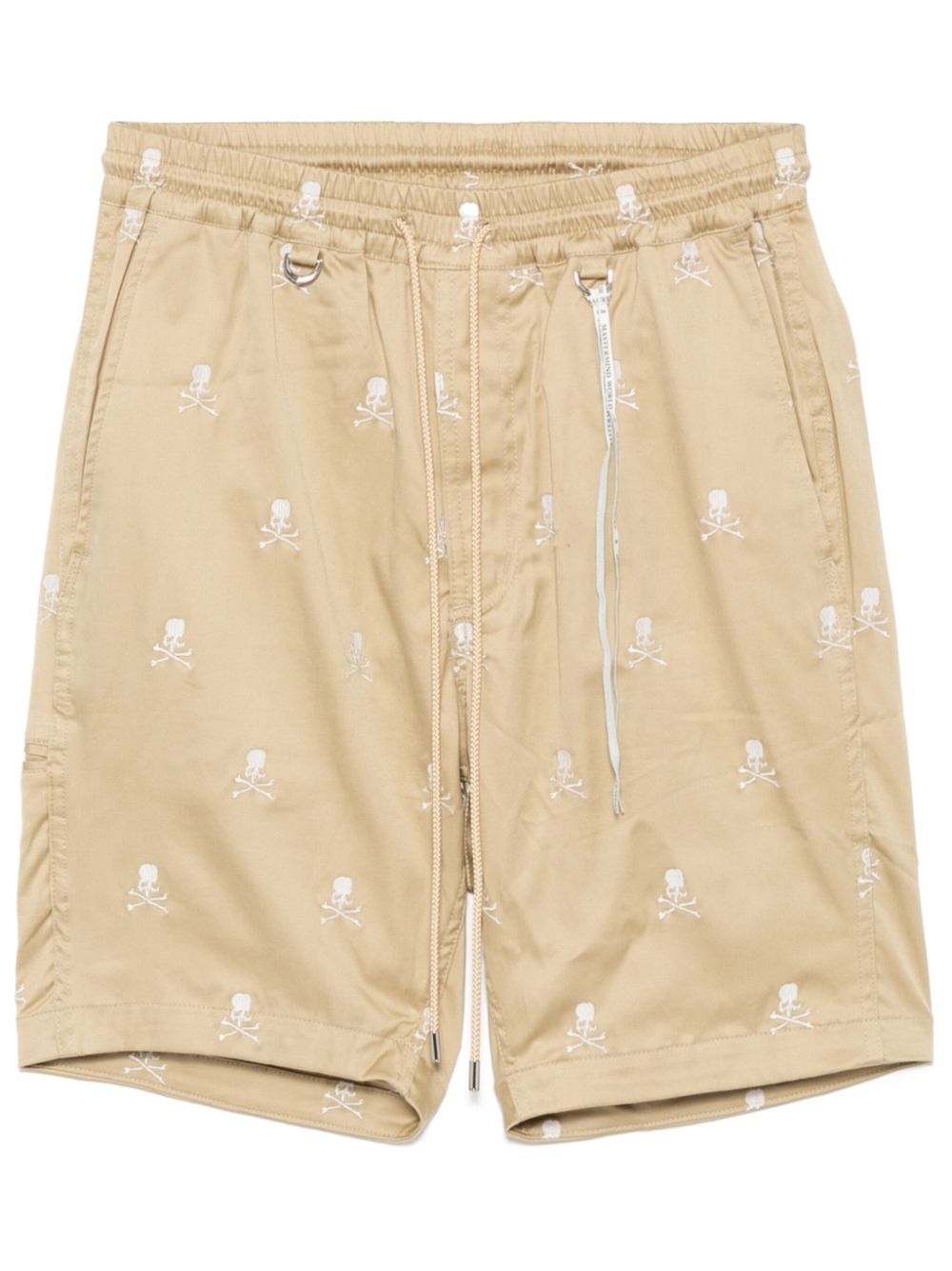 Mastermind World logo-embroidered shorts - Neutrals