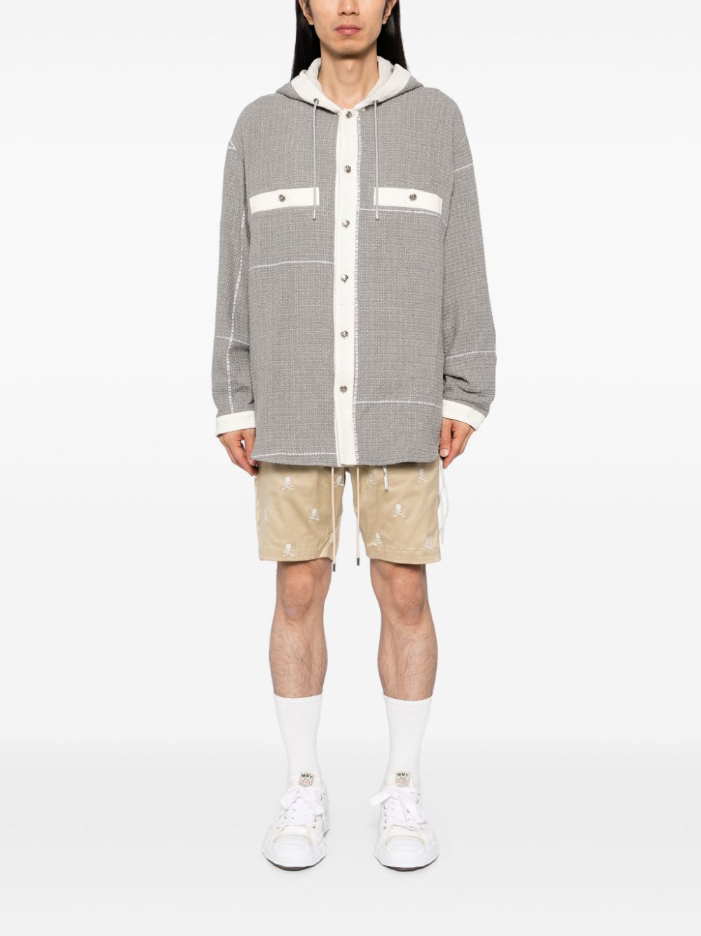 Mastermind World Shorts met geborduurd logo - Beige