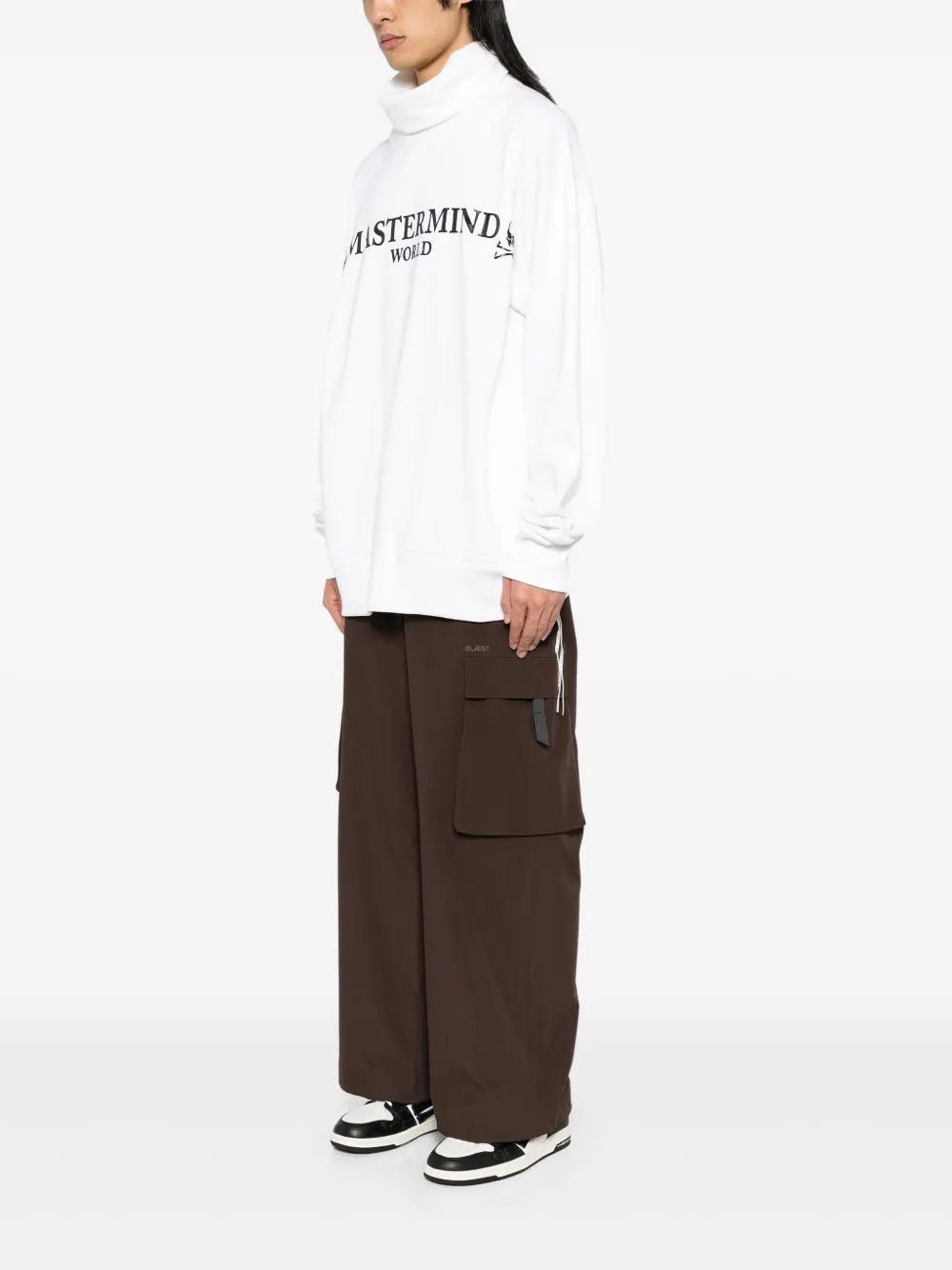 Mastermind World Hoodie met logoprint Wit