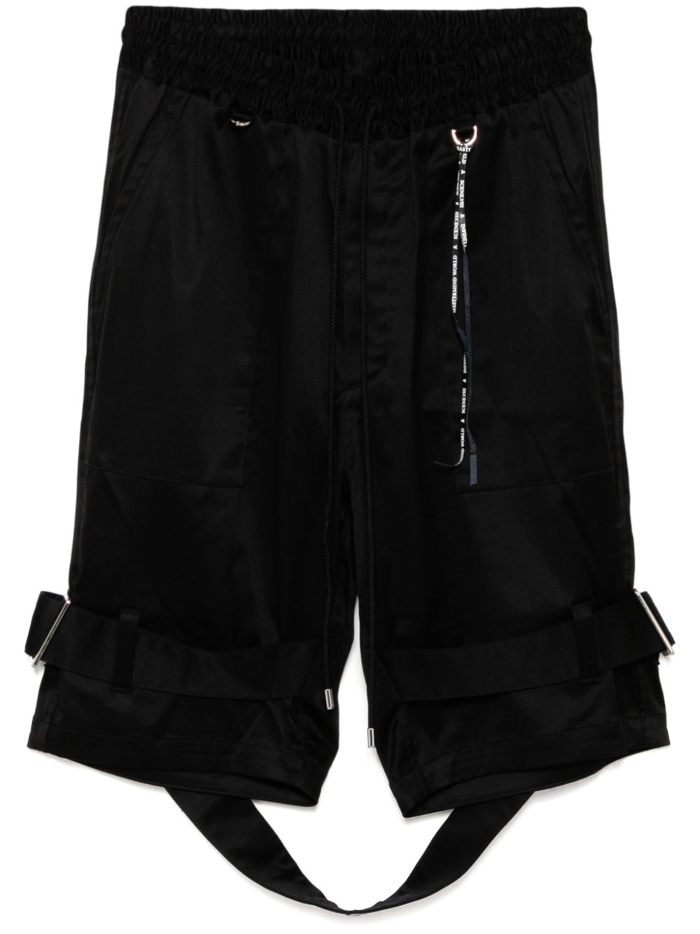 Mastermind World logo-strap shorts - Black