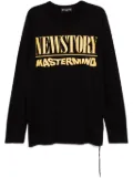 Mastermind World logo print long-sleeves T-shirt - Black