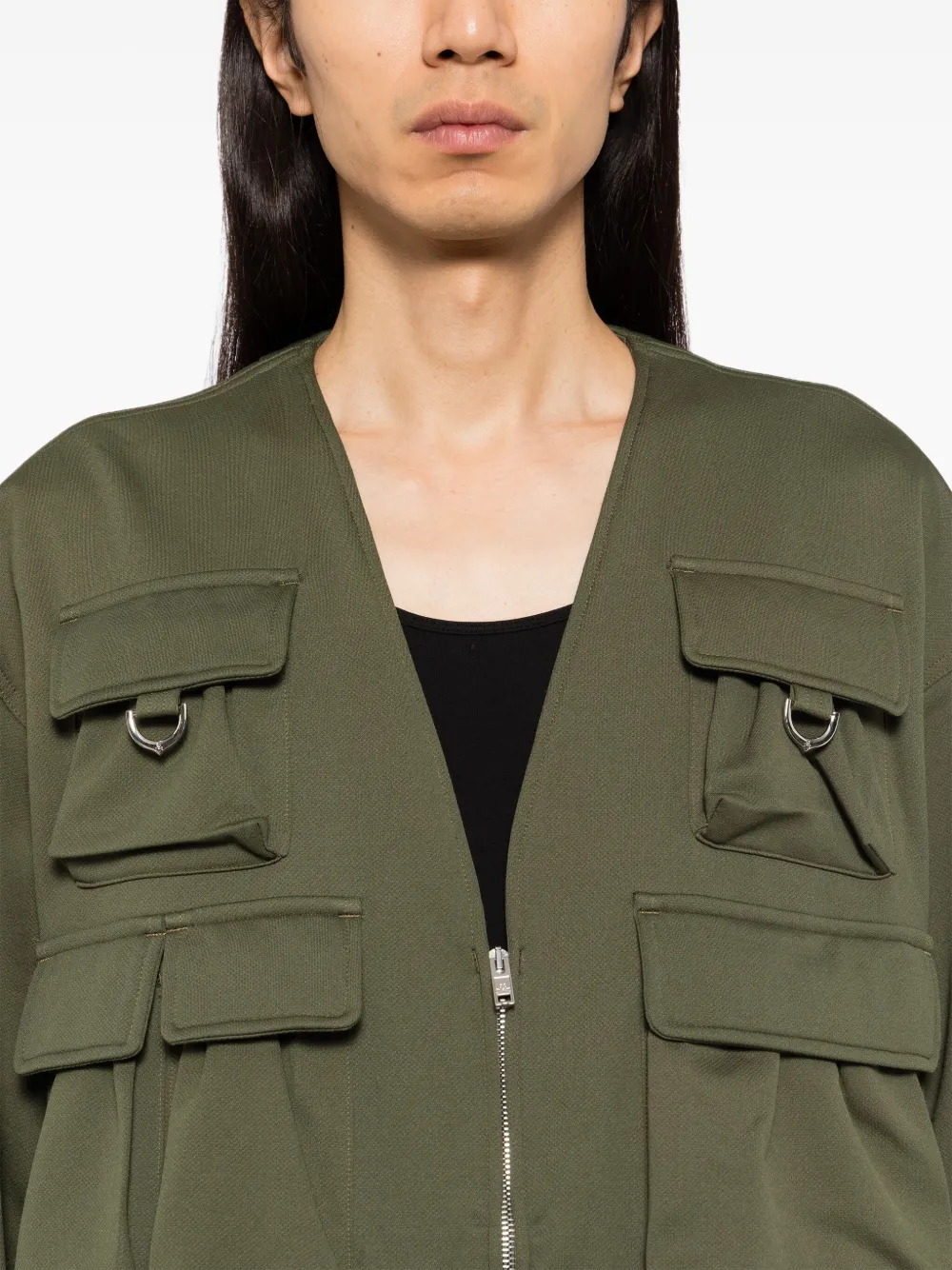 Mastermind Japan Embroidered-logo Military Jackets In Green