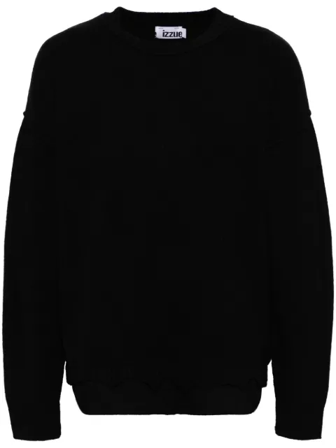 izzue distressed-detail sweatshirt 