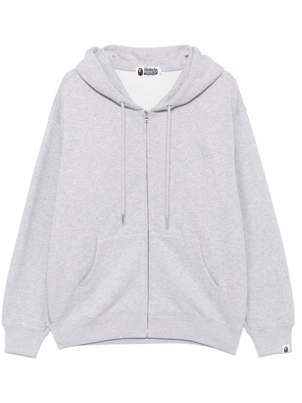 one-point zip-up hoodie