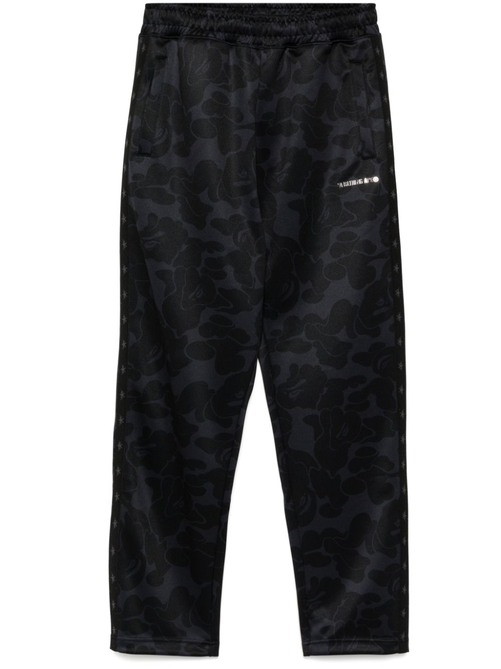 A BATHING APE® logo-patterned sweatpants – Black