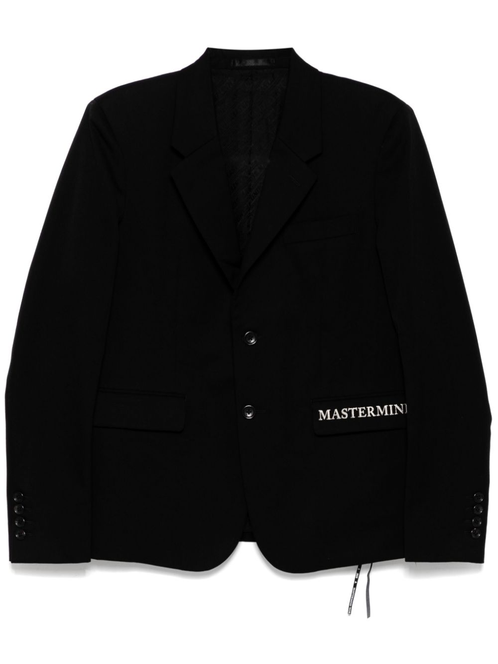 logo-embroidered blazer