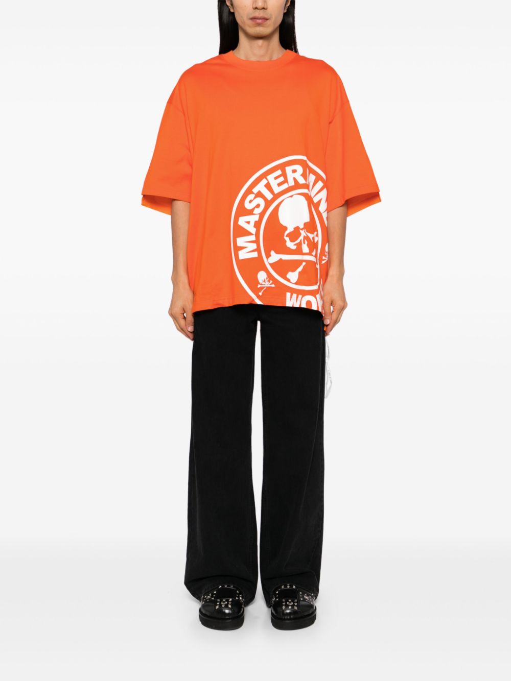 Mastermind World T-shirt met logoprint - Oranje