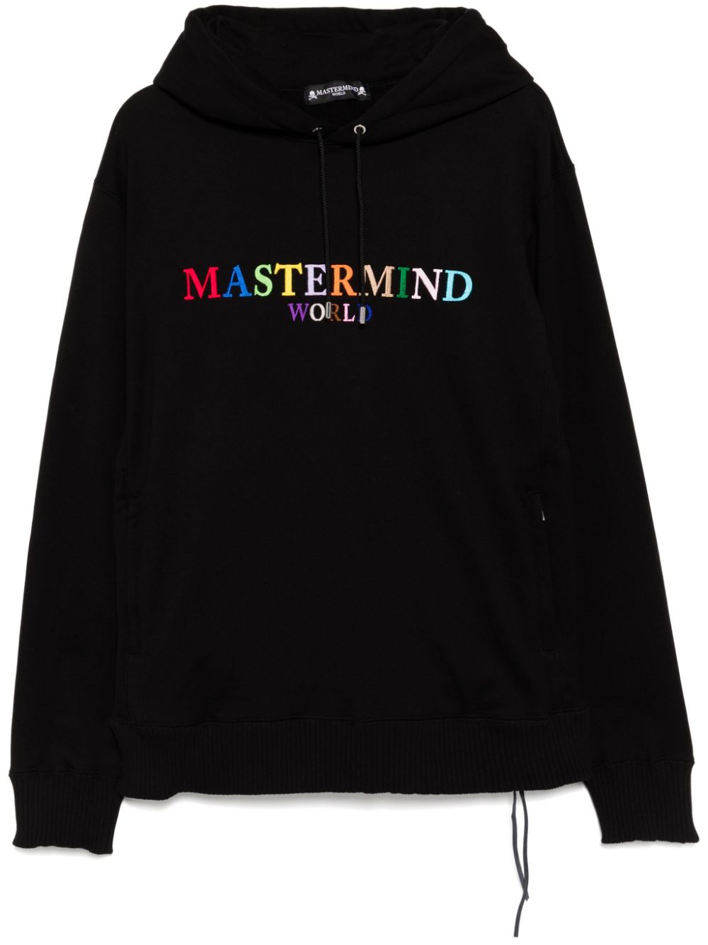 Mastermind World logo-embroidered hoodie - Black