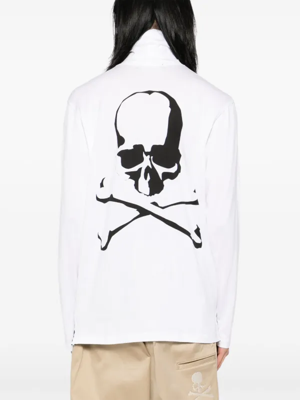 【関税込み】MASTERMIND WORLD ホワイト ロゴ刺繍 長袖Tシャツ Mastermind World ロゴ ロングTシャツ | ホワイト | FARFETCH JP
