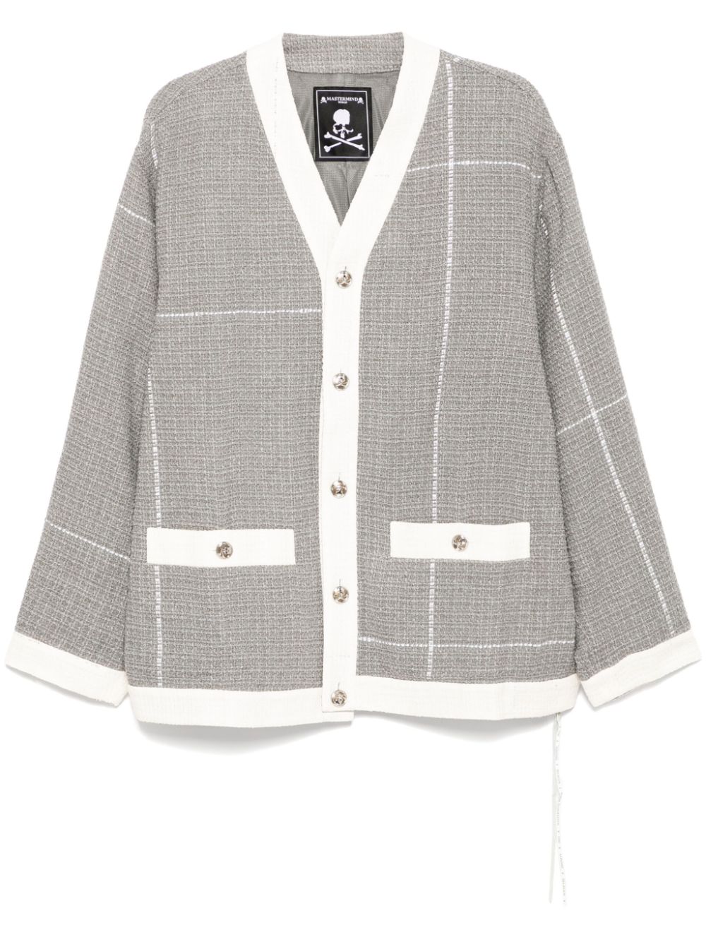 Mastermind World embossed button cardigan - Grey