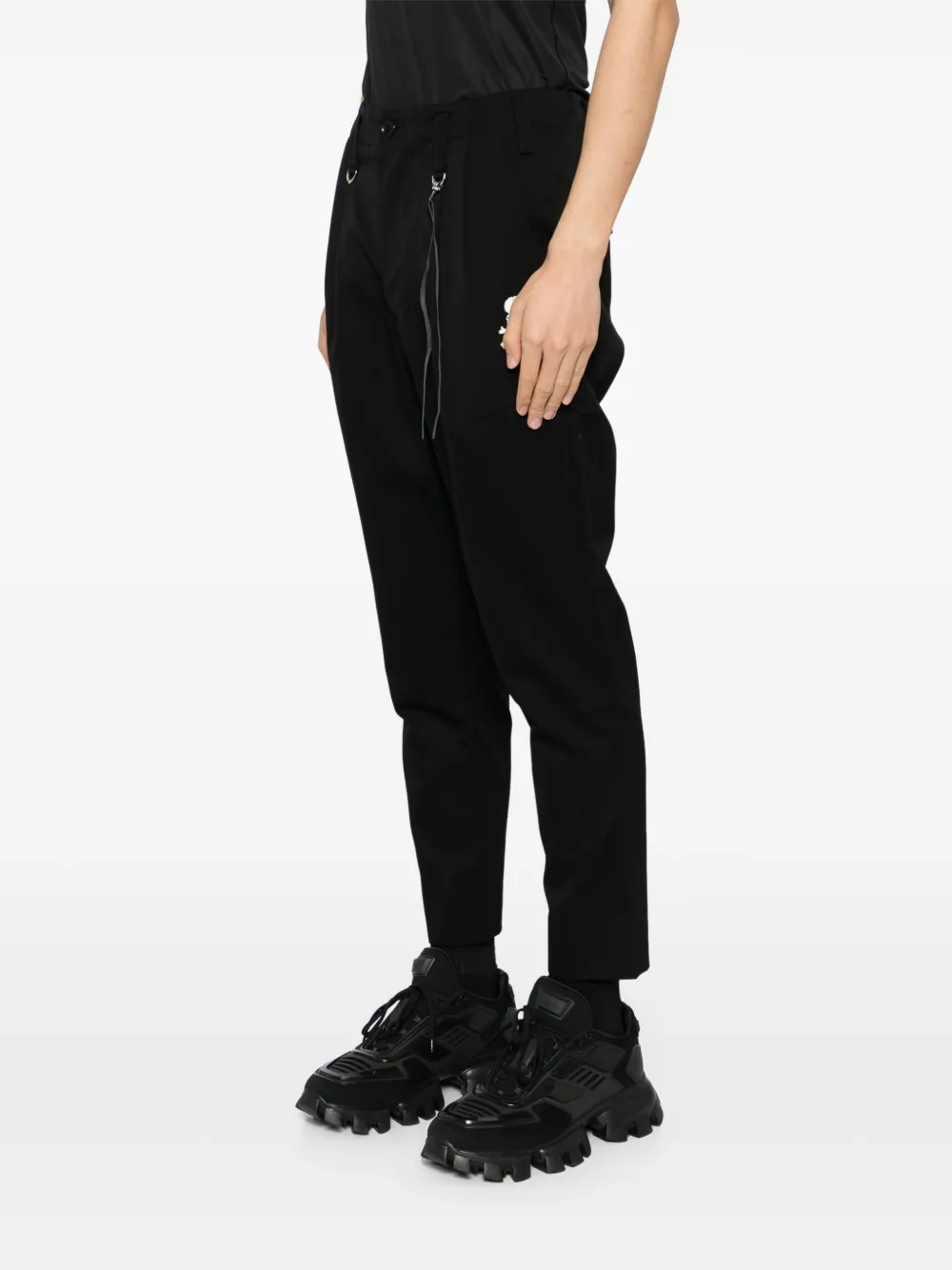 Mastermind World Broek met geborduurd logo Zwart