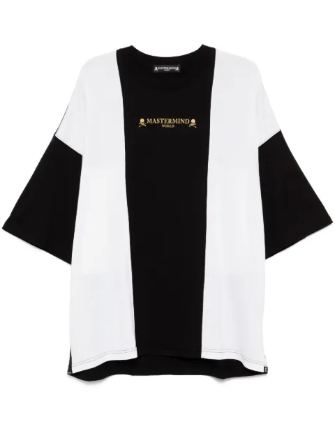 Mastermind World logo print color block T-shirt