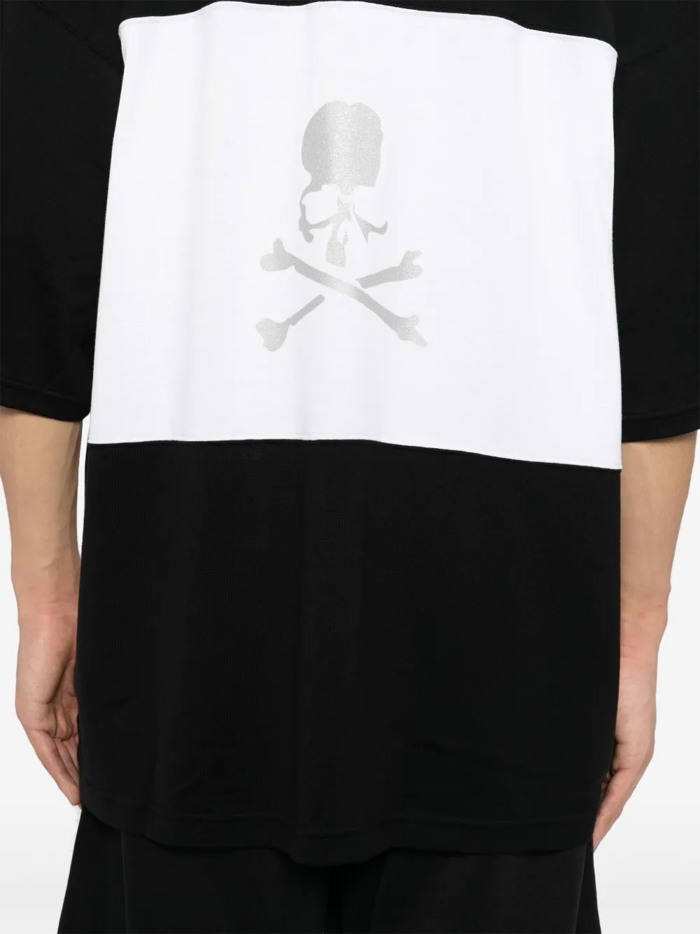 Mastermind World T-shirt met colourblocking en logoprint Wit