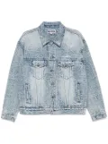 A BATHING APE® logo-embroidered denim jacket - Blue