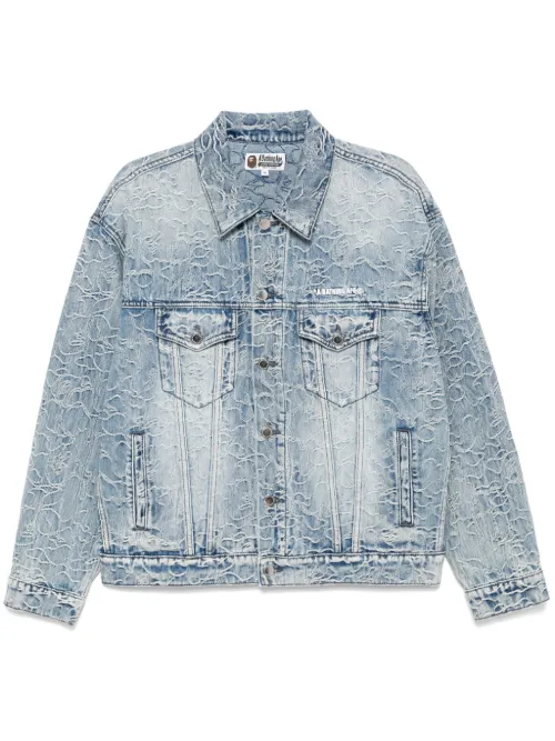Veste en jean à logo brodé - A BATHING APE® - Modalova