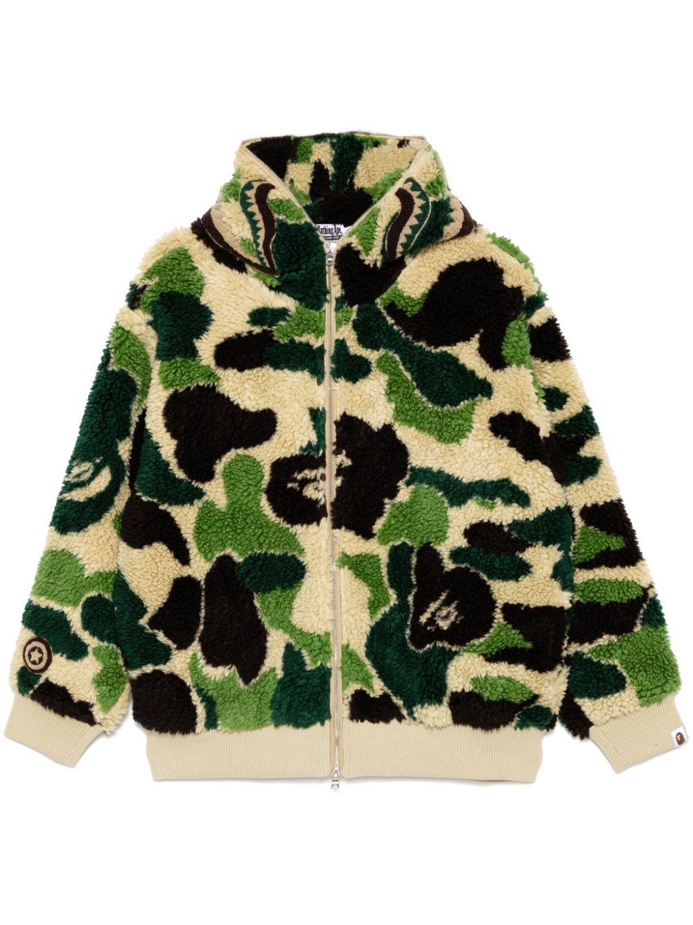 A BATHING APE® ABC camo zip-up hoodie - Green