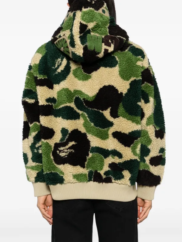 A BATHING APE ABC Camo zip up Hoodie Green FARFETCH AO