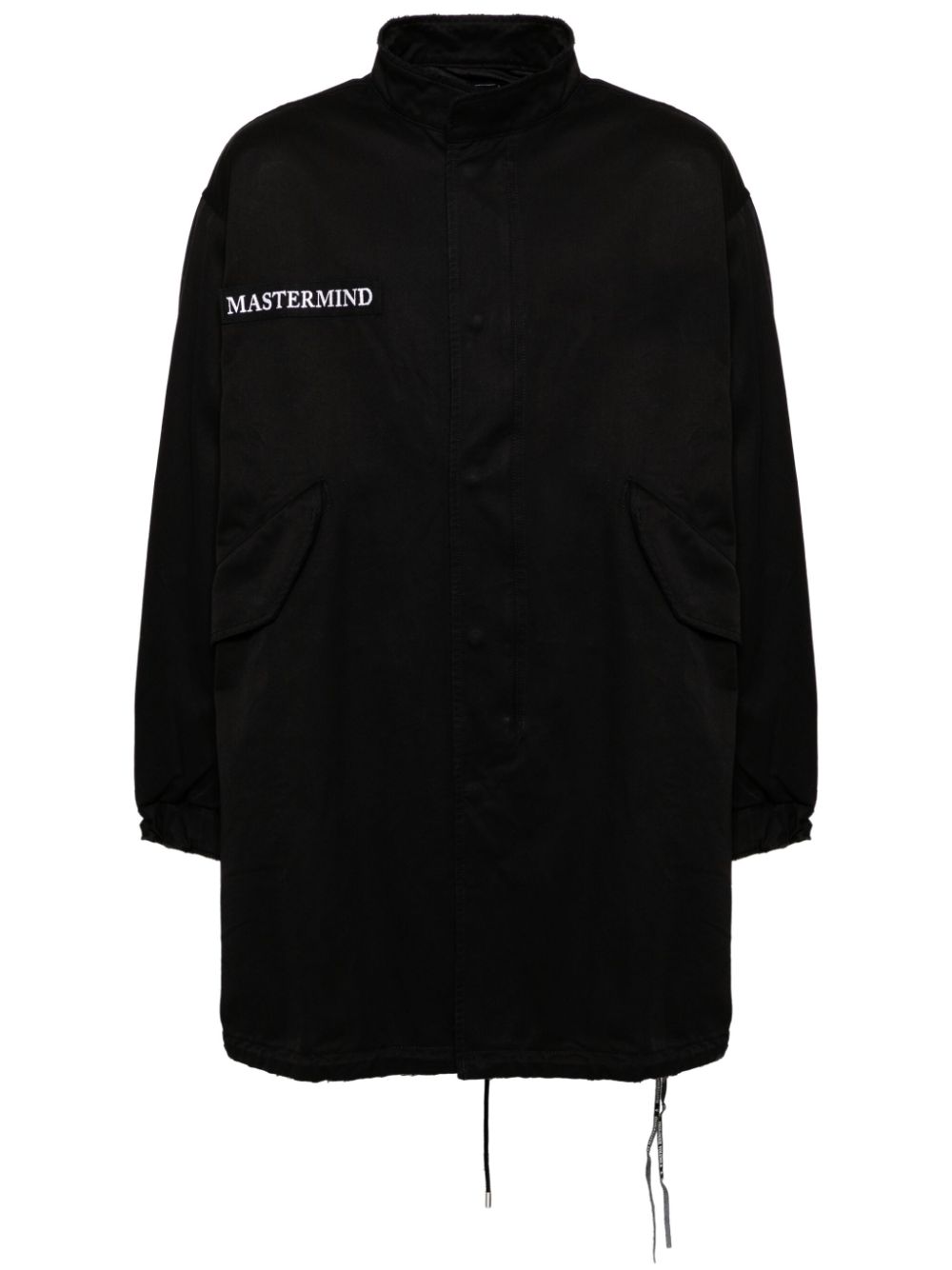 logo embroidery parka coat