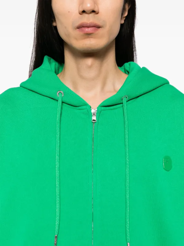 A BATHING APE one point zip up hoodie men Cotton Polyester L Green