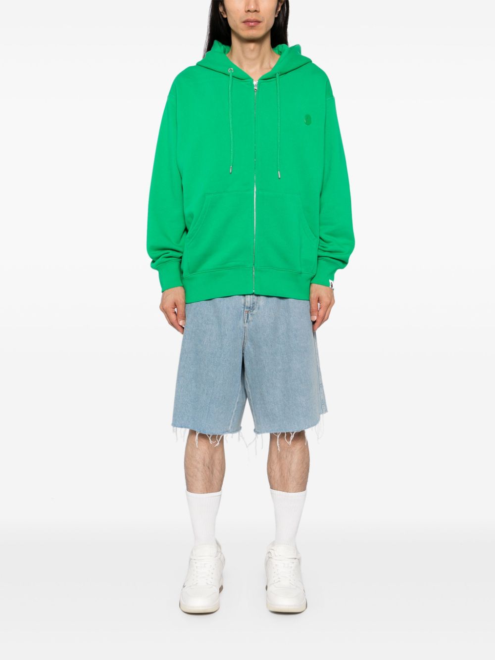 A BATHING APE® one-point zip-up hoodie - Green