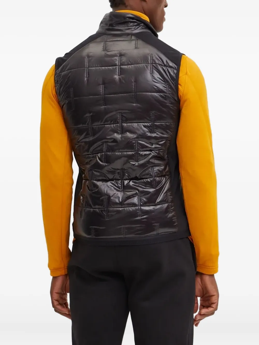 Ea7 Emporio Armani Bodywarmer met logopatch Zwart