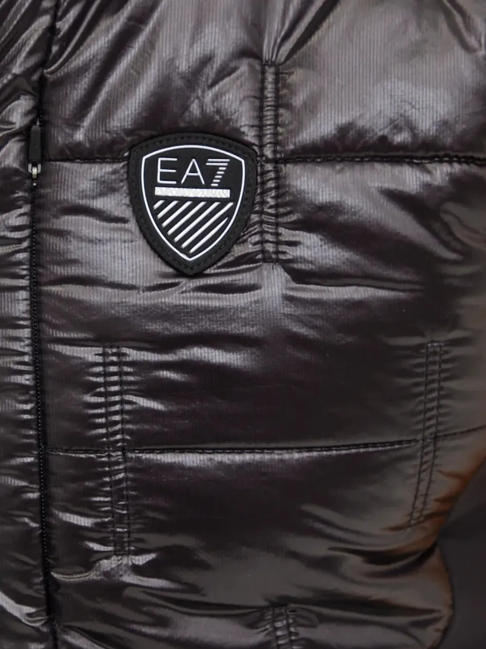 Ea7 Emporio Armani Bodywarmer met logopatch Zwart