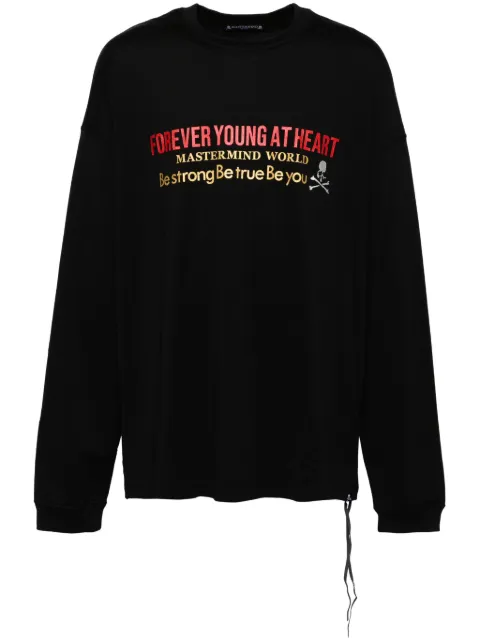 Mastermind World slogan print long-sleeves T-shirt