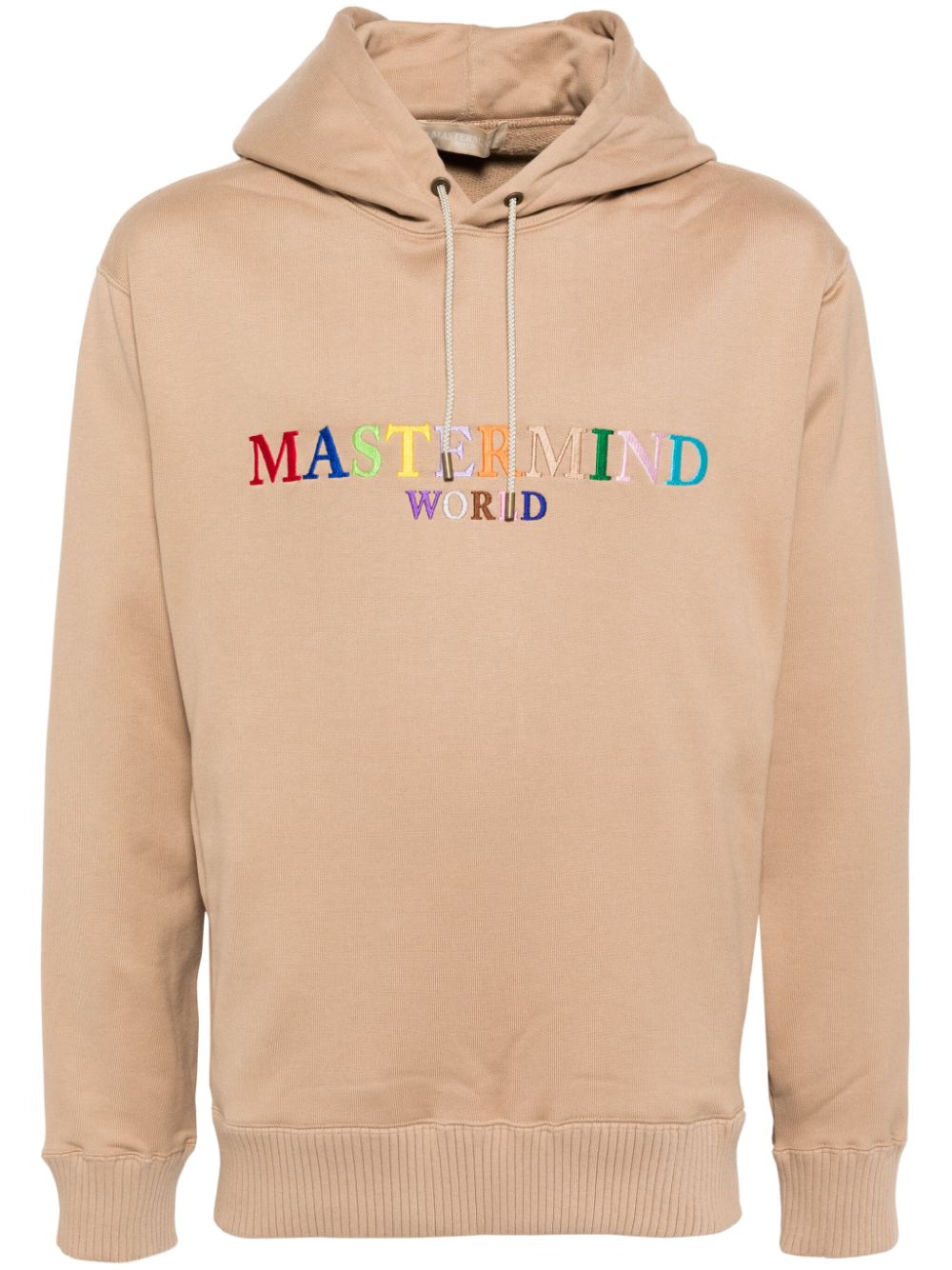 Mastermind World embroidered logo hoodie - Brown