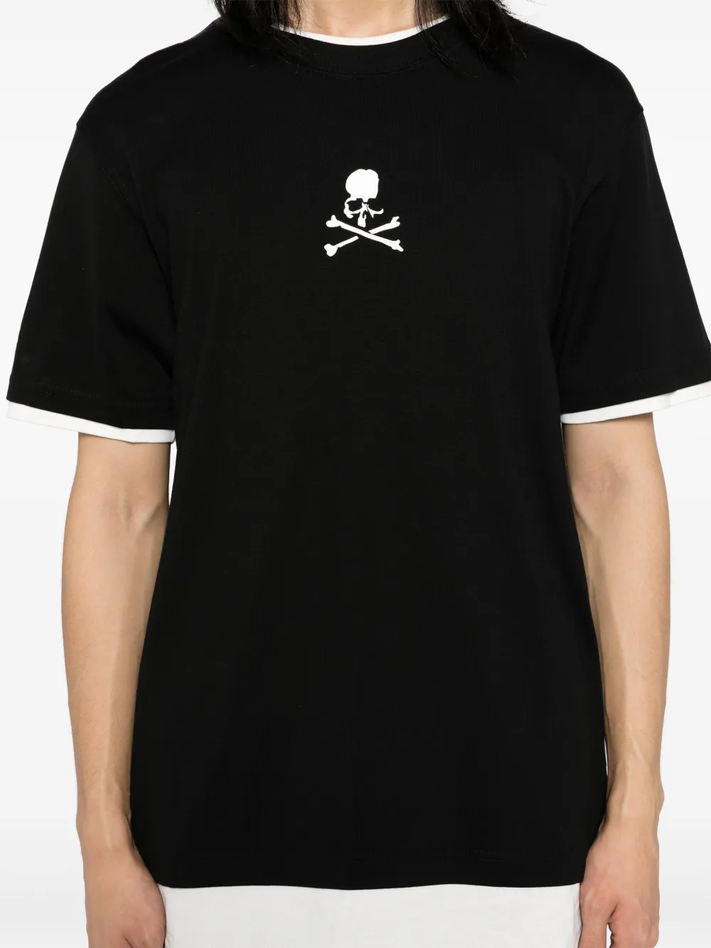 Mastermind World Gelaagd T-shirt met logoprint Zwart