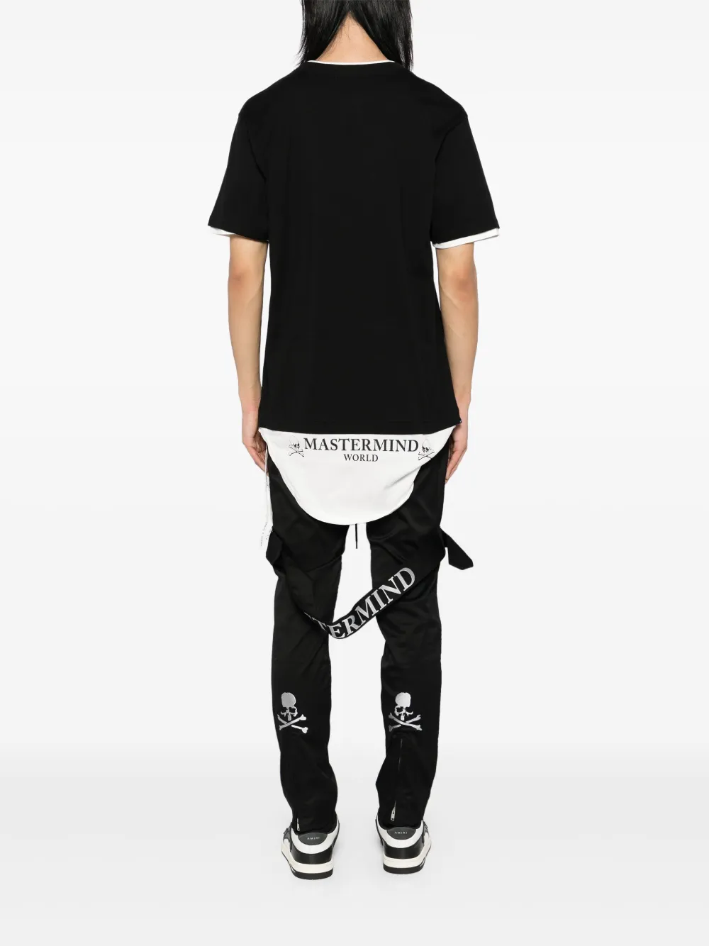 Mastermind World Gelaagd T-shirt met logoprint Zwart