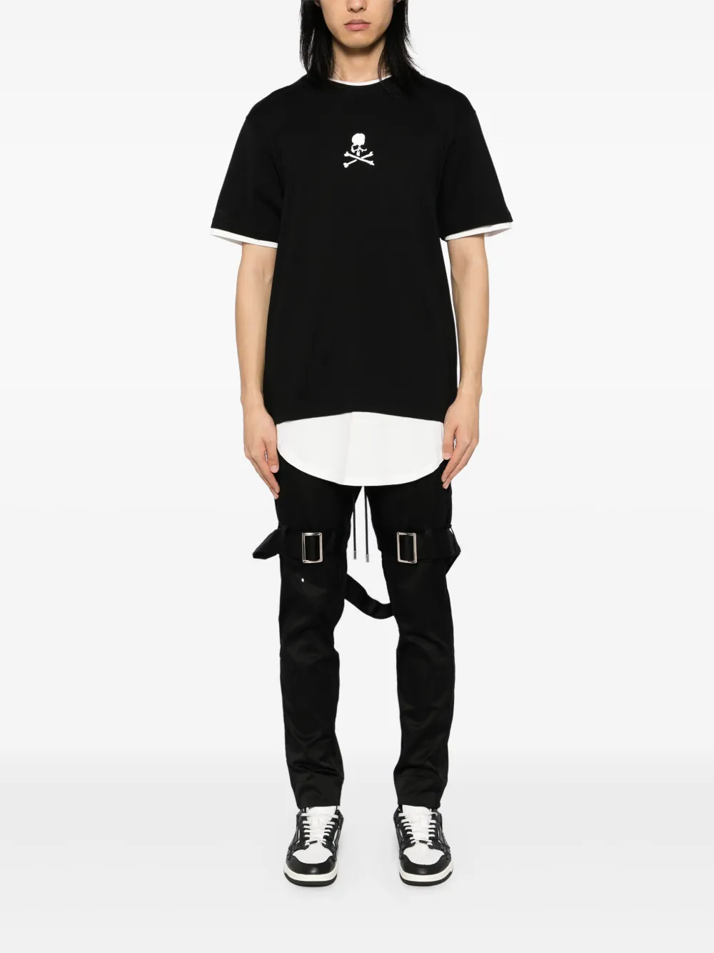 Mastermind World Gelaagd T-shirt met logoprint - Zwart