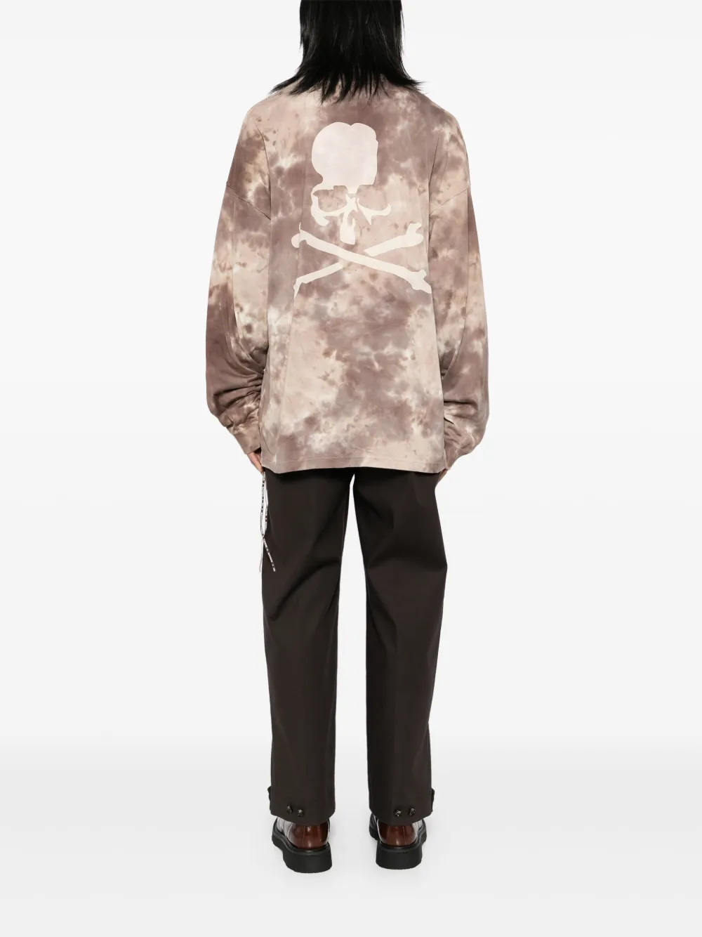 Mastermind World T-shirt met logoprint en lange mouwen Bruin