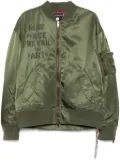 Mastermind World logo-printed bomber jacket - Green