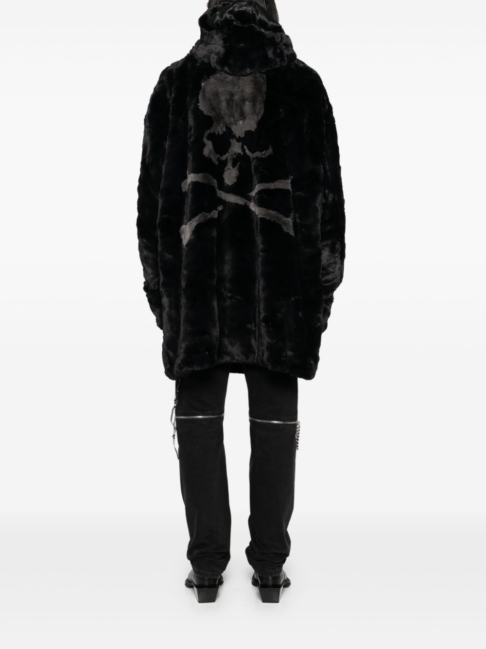 Mastermind World Parka met logopatroon - Zwart