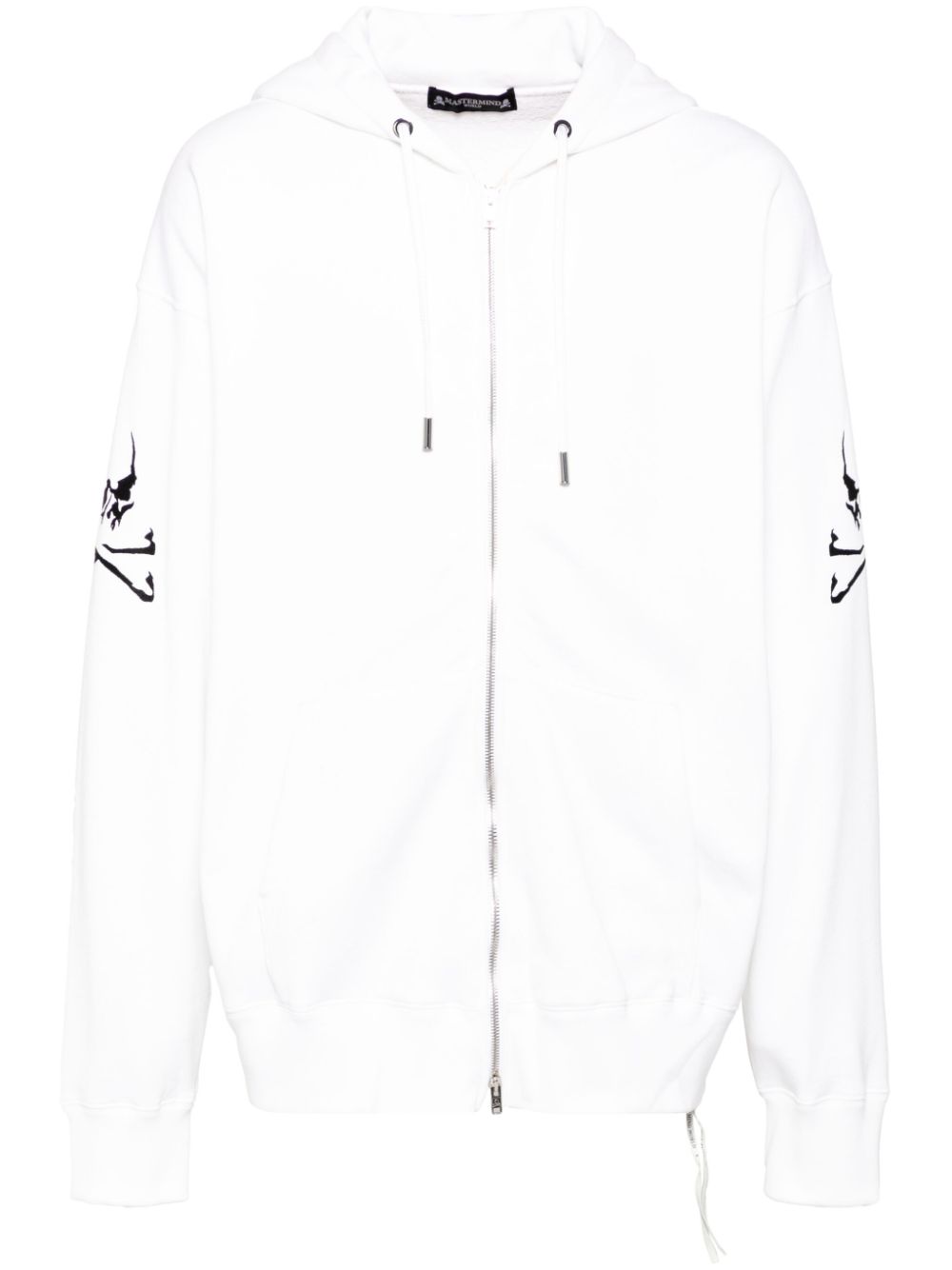 Mastermind World logo-embroidered hoodie - White