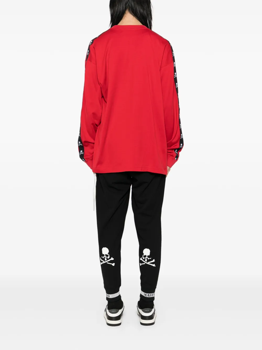 Mastermind World T-shirt met logoband en lange mouwen Rood