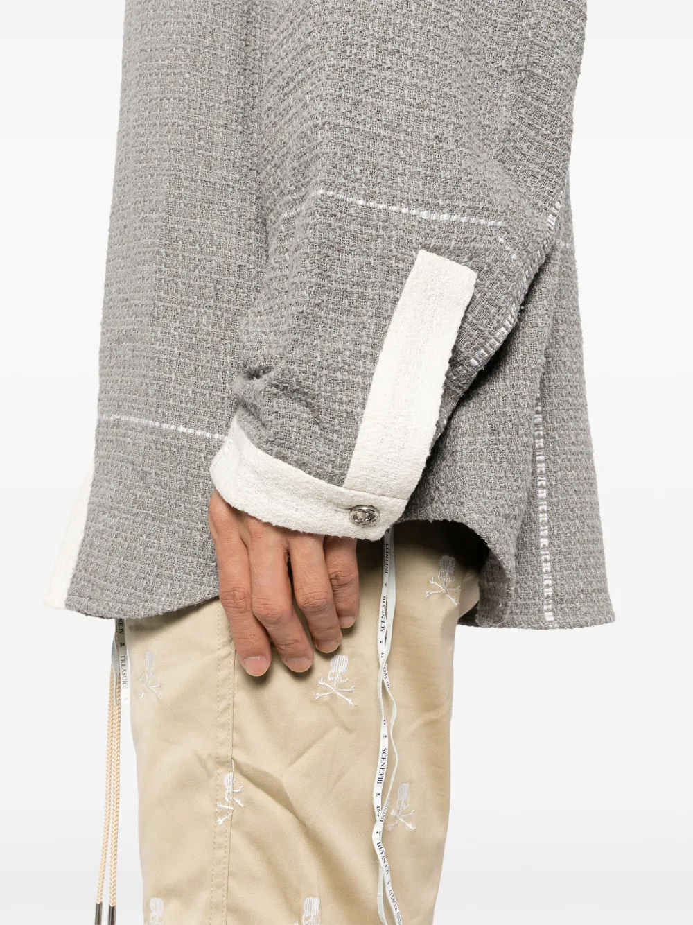 Mastermind Japan Hooded Jacket In Grey