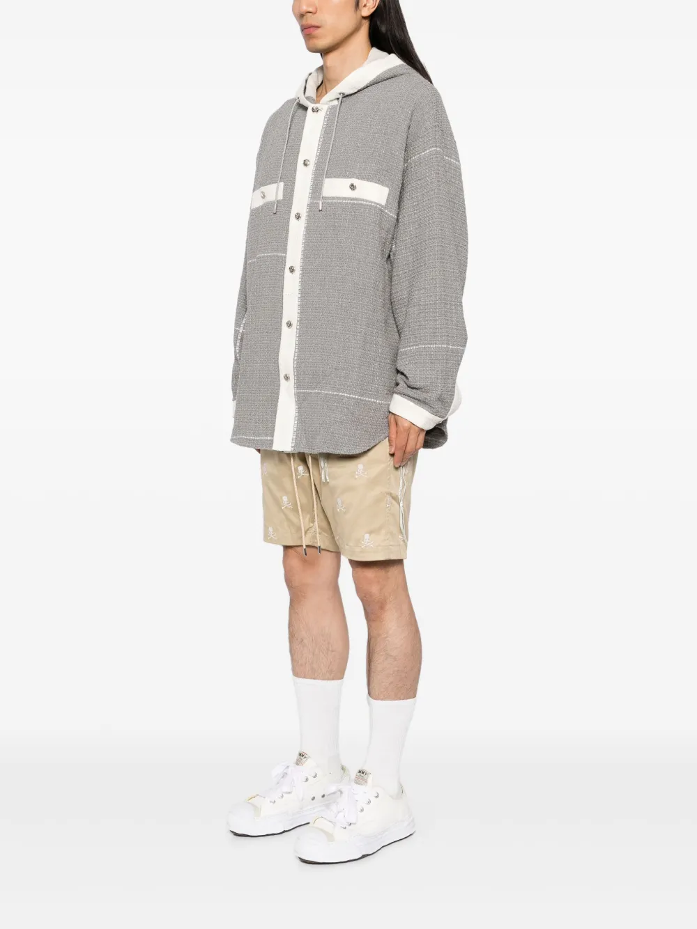 Mastermind Japan Hooded Jacket In Grey