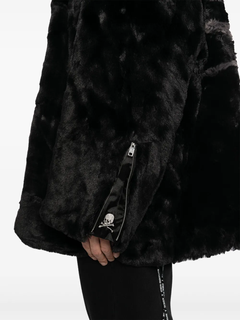 Mastermind Japan Logo Motif Coat In Black