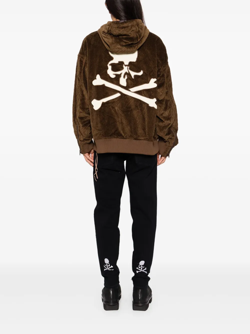 Mastermind Japan Cordiroy Hooded Jacket In Brown