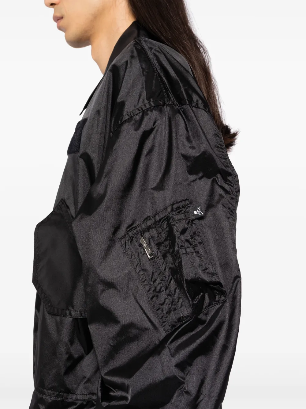 Mastermind Japan Logo-embroidered Shirt Jacket In Bkx