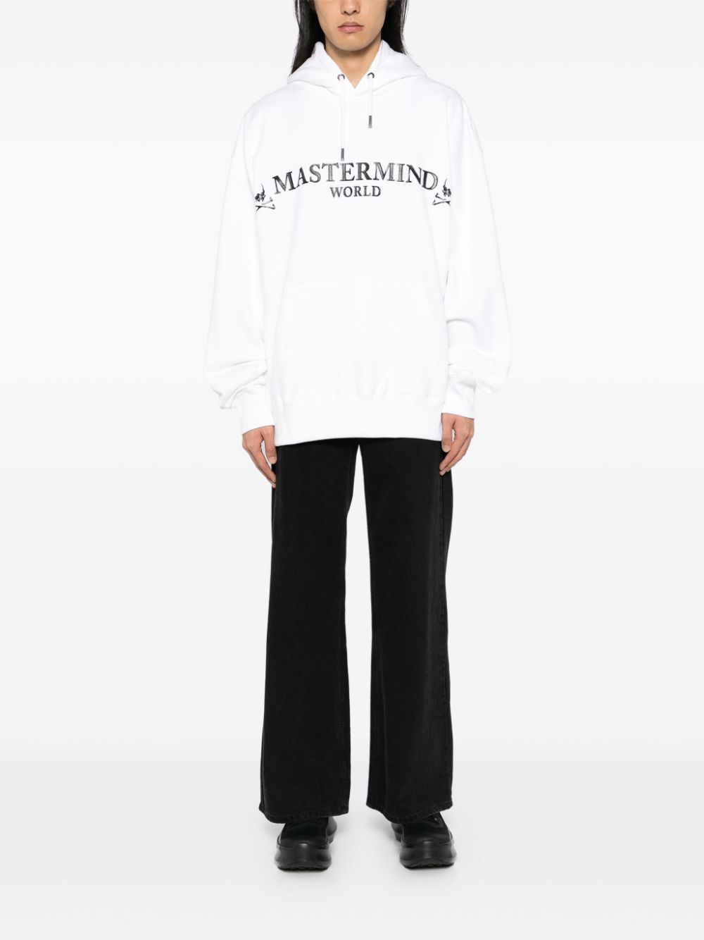 Mastermind World Hoodie met logoprint - Wit