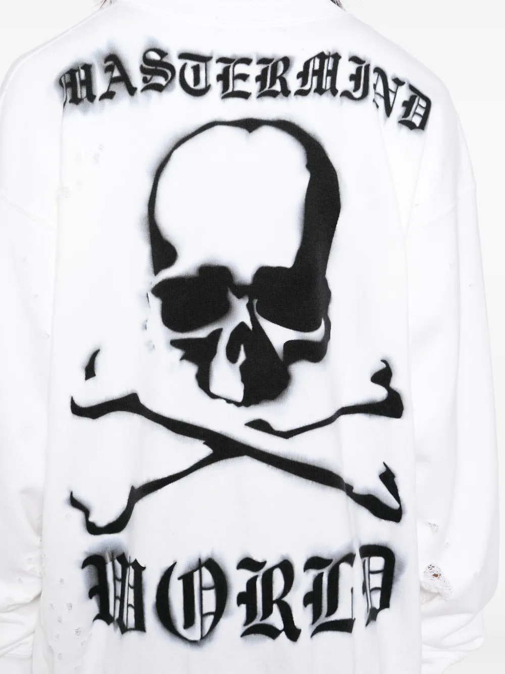 Mastermind Japan Slogan Print Sweater In Weiss