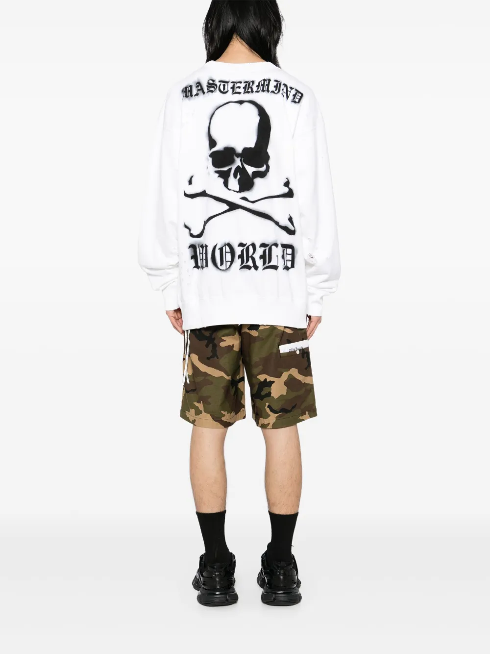 Mastermind Japan Slogan Print Sweater In Weiss