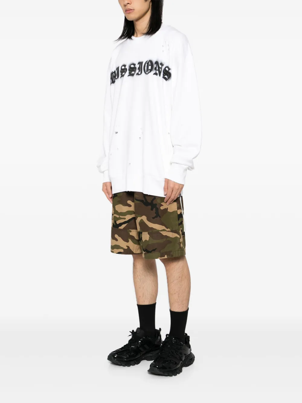 Mastermind Japan Slogan Print Sweater In Weiss