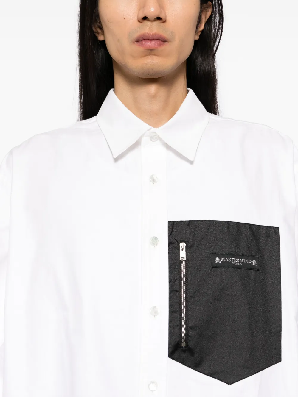 Mastermind World Overhemd met logopatch Wit