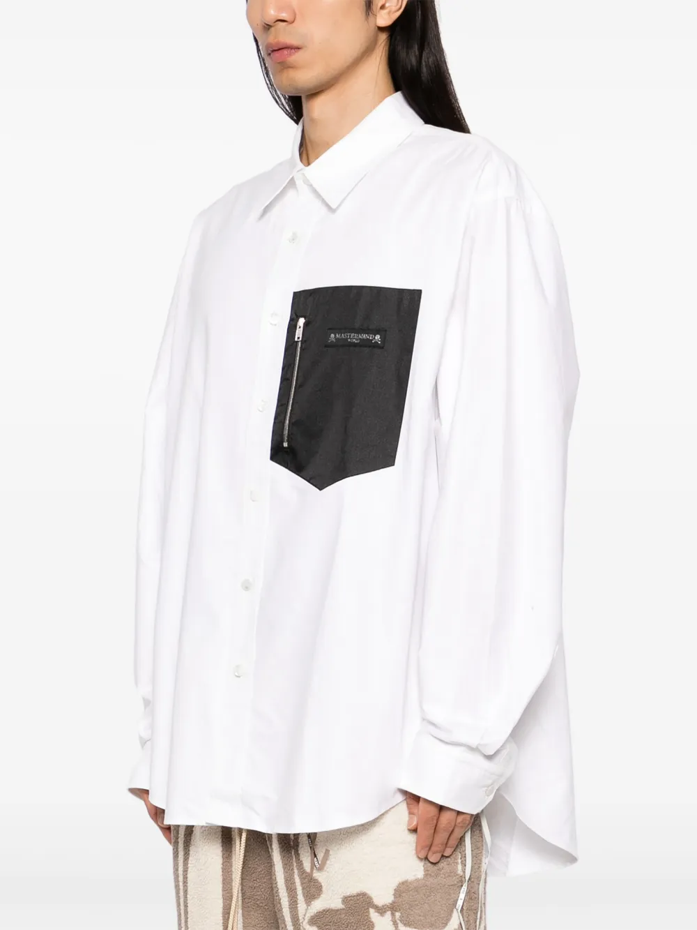 Mastermind World Overhemd met logopatch Wit