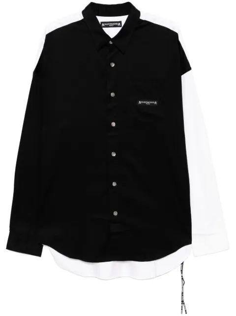 Mastermind World logo-patched shirt