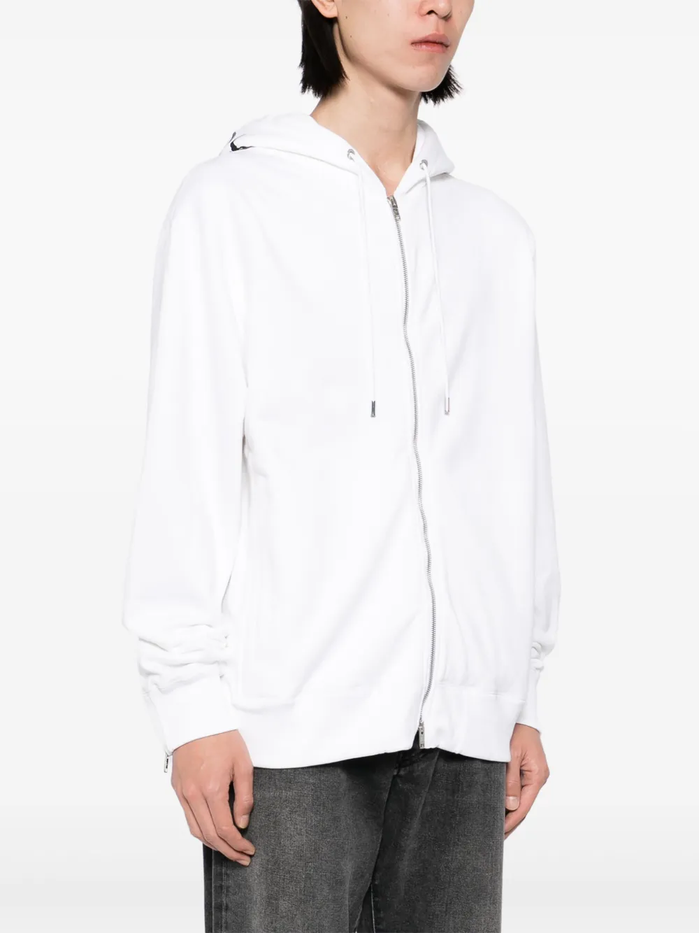 Mastermind World Hoodie met logoprint en rits Wit
