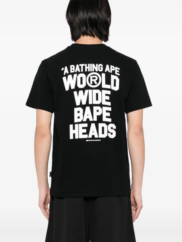 A BATHING APE® BAPE プリント Tシャツ | ブラック | FARFETCH JP